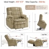 image:imageMCombo Oversized Dual Motor Power Lift Recliner Chair for Elderly R7891  Heat and Massage Zero Gravity Lift Chair Infinite Position Lay Flat USB Ports Big amp Tall Fabric LargeWide BurgundyBeige