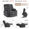 image:imageMCombo Oversized Dual Motor Power Lift Recliner Chair for Elderly R7891  Heat and Massage Zero Gravity Lift Chair Infinite Position Lay Flat USB Ports Big amp Tall Fabric LargeWide BurgundyDark Gray