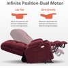 image:imageMCombo Oversized Dual Motor Power Lift Recliner Chair for Elderly R7891  Heat and Massage Zero Gravity Lift Chair Infinite Position Lay Flat USB Ports Big amp Tall Fabric LargeWide BurgundyBurgundy