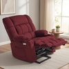 image:imageMCombo Oversized Dual Motor Power Lift Recliner Chair for Elderly R7891  Heat and Massage Zero Gravity Lift Chair Infinite Position Lay Flat USB Ports Big amp Tall Fabric LargeWide BurgundyBurgundy