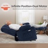 image:imageMCombo Oversized Dual Motor Power Lift Recliner Chair for Elderly R7891  Heat and Massage Zero Gravity Lift Chair Infinite Position Lay Flat USB Ports Big amp Tall Fabric LargeWide BurgundyNavy Blue