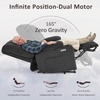 image:imageMCombo Oversized Dual Motor Power Lift Recliner Chair for Elderly R7891  Heat and Massage Zero Gravity Lift Chair Infinite Position Lay Flat USB Ports Big amp Tall Fabric LargeWide BurgundyDark Gray