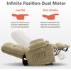 image:imageMCombo Oversized Dual Motor Power Lift Recliner Chair for Elderly R7891  Heat and Massage Zero Gravity Lift Chair Infinite Position Lay Flat USB Ports Big amp Tall Fabric LargeWide BurgundyBeige