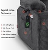 image:imageMCombo Oversized Dual Motor Power Lift Recliner Chair for Elderly R7891  Heat and Massage Zero Gravity Lift Chair Infinite Position Lay Flat USB Ports Big amp Tall Fabric LargeWide BurgundyDark Gray