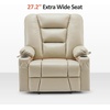 image:imageMCombo Single Motor Power Lift Recliner for Elderly R7541 LargeOversize  140 Recline 47 Footrest 2 USB amp Cup Holders Vibration Massage amp Lumbar Heat 350 lbs Capacity for Big and Tall ElderlyBeige