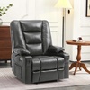 image:imageMCombo Single Motor Power Lift Recliner for Elderly R7541 LargeOversize  140 Recline 47 Footrest 2 USB amp Cup Holders Vibration Massage amp Lumbar Heat 350 lbs Capacity for Big and Tall ElderlyDark Grey