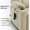 image:imageMCombo Single Motor Power Lift Recliner for Elderly R7541 LargeOversize  140 Recline 47 Footrest 2 USB amp Cup Holders Vibration Massage amp Lumbar Heat 350 lbs Capacity for Big and Tall ElderlyBeige