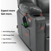 image:imageMCombo Single Motor Power Lift Recliner for Elderly R7541 LargeOversize  140 Recline 47 Footrest 2 USB amp Cup Holders Vibration Massage amp Lumbar Heat 350 lbs Capacity for Big and Tall ElderlyDark Grey