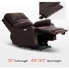 image:imageMCombo Small Power Lift Recliner Chair for Elderly Heat and Massage 7408  FSC amp OEKOTEX Certified USBampType C Charging Port Cup Holders Side Pockets Faux Leather Notool AssemblyDark Brown