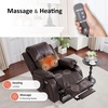 image:imageMCombo Small Power Lift Recliner Chair for Elderly Heat and Massage 7408  FSC amp OEKOTEX Certified USBampType C Charging Port Cup Holders Side Pockets Faux Leather Notool AssemblyDark Brown