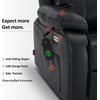 image:imageMCombo Small Power Lift Recliner Chair for Elderly Heat and Massage 7408  FSC amp OEKOTEX Certified USBampType C Charging Port Cup Holders Side Pockets Faux Leather Notool AssemblyBlack