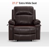 image:imageMCombo Small Power Lift Recliner Chair for Elderly Heat and Massage 7408  FSC amp OEKOTEX Certified USBampType C Charging Port Cup Holders Side Pockets Faux Leather Notool AssemblyDark Brown