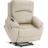 image:imageMCombo Small Power Lift Recliner Chair for Elderly Heat and Massage 7408  FSC amp OEKOTEX Certified USBampType C Charging Port Cup Holders Side Pockets Faux Leather Notool AssemblyBeige
