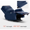 image:imageMCombo Small Power Lift Recliner Chair for Elderly Heat and Massage 7408  FSC amp OEKOTEX Certified USBampType C Charging Port Cup Holders Side Pockets Faux Leather Notool AssemblyNavy Blue