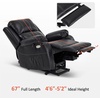 image:imageMCombo Small Power Lift Recliner Chair for Elderly Heat and Massage 7408  FSC amp OEKOTEX Certified USBampType C Charging Port Cup Holders Side Pockets Faux Leather Notool AssemblyBlack