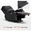 image:imageMCombo Small Power Lift Recliner Chair for Elderly Heat and Massage 7408  FSC amp OEKOTEX Certified USBampType C Charging Port Cup Holders Side Pockets Faux Leather Notool AssemblyBlack