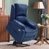 image:imageMCombo Small Power Lift Recliner Chair for Elderly Heat and Massage 7408  FSC amp OEKOTEX Certified USBampType C Charging Port Cup Holders Side Pockets Faux Leather Notool AssemblyNavy Blue