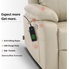 image:imageMCombo Small Power Lift Recliner Chair for Elderly Heat and Massage 7408  FSC amp OEKOTEX Certified USBampType C Charging Port Cup Holders Side Pockets Faux Leather Notool AssemblyBeige