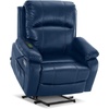 image:imageMCombo Small Power Lift Recliner Chair for Elderly Heat and Massage 7408  FSC amp OEKOTEX Certified USBampType C Charging Port Cup Holders Side Pockets Faux Leather Notool AssemblyNavy Blue