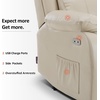 image:imageMCombo Small Power Lift Recliner Chair for Elderly Heat and Massage 7408  FSC amp OEKOTEX Certified USBampType C Charging Port Cup Holders Side Pockets Faux Leather Notool AssemblyBeige