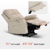image:imageMCombo Small Power Lift Recliner Chair for Elderly Heat and Massage 7408  FSC amp OEKOTEX Certified USBampType C Charging Port Cup Holders Side Pockets Faux Leather Notool AssemblyBeige