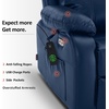 image:imageMCombo Small Power Lift Recliner Chair for Elderly Heat and Massage 7408  FSC amp OEKOTEX Certified USBampType C Charging Port Cup Holders Side Pockets Faux Leather Notool AssemblyNavy Blue