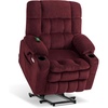 image:imageMCombo Oversized Dual Motor Power Lift Recliner Chair for Elderly R7891  Heat and Massage Zero Gravity Lift Chair Infinite Position Lay Flat USB Ports Big amp Tall Fabric LargeWide BurgundyBurgundy