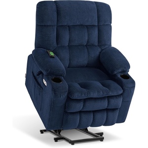 image:imageMCombo Oversized Dual Motor Power Lift Recliner Chair for Elderly R7891  Heat and Massage Zero Gravity Lift Chair Infinite Position Lay Flat USB Ports Big amp Tall Fabric LargeWide BurgundyNavy Blue