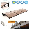 image:imageMCombo 40120 Window Awning Outdoor Polycarbonate Front Door Patio Cover Garden Canopy 60554012 Dark Brown