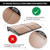 image:imageMCombo 40120 Window Awning Outdoor Polycarbonate Front Door Patio Cover Garden Canopy 60554012 Dark Brown