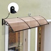 image:imageMCombo 40120 Window Awning Outdoor Polycarbonate Front Door Patio Cover Garden Canopy 60554012 Dark Brown