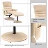 image:imageMCombo Recliner with Ottoman Reclining Chair with Massage 360 Swivel Living Room Chair Faux Leather 7902 Dark GreyCream White