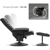 image:imageMCombo Recliner with Ottoman Reclining Chair with Massage 360 Swivel Living Room Chair Faux Leather 7902 Dark GreyDark Grey