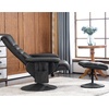 image:imageMCombo Recliner with Ottoman Reclining Chair with Massage 360 Swivel Living Room Chair Faux Leather 7902 Dark GreyDark Grey