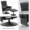 image:imageMCombo Recliner with Ottoman Reclining Chair with Massage 360 Swivel Living Room Chair Faux Leather 7902 Dark GreyDark Grey