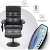 image:imageMCombo Recliner with Ottoman Reclining Chair with Massage 360 Swivel Living Room Chair Faux Leather 7902 Dark GreyDark Grey