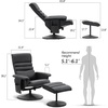 image:imageMCombo Recliner with Ottoman Reclining Chair with Massage 360 Swivel Living Room Chair Faux Leather 7902 Dark GreyDark Grey