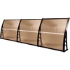 image:imageMCombo 40120 Window Awning Outdoor Polycarbonate Front Door Patio Cover Garden Canopy 60554012 Dark Brown