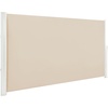 image:imageMCombo 78 x 138 Retractable Side Awning Privacy Screen for Patio Beige  Fully Assembled Aluminum Frame 280gm Polyester Fabric Fabric with UV and Waterproof CoatingWhite Frame  Beige Fabric