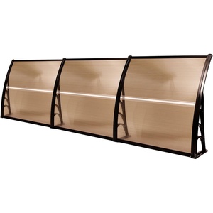 image:imageMCombo 40120 Window Awning Outdoor Polycarbonate Front Door Patio Cover Garden Canopy 60554012 Dark Brown