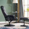 image:imageMCombo Recliner with Ottoman Reclining Chair with Massage 360 Swivel Living Room Chair Faux Leather 4901 Dark BrownBlack
