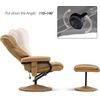 image:imageMCombo Recliner with Ottoman Reclining Chair with Massage 360 Swivel Living Room Chair Faux Leather 4901 Dark BrownCognac