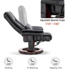 image:imageMCombo Swivel Recliner with Ottoman Chair TV Chair Sets with Vibration Massage for Small Space Living Room Bedroom 9096 9099 Textile BlueBlack