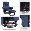 image:imageMCombo Swivel Recliner with Ottoman Chair TV Chair Sets with Vibration Massage for Small Space Living Room Bedroom 9096 9099 Textile BlueBlue