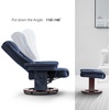 image:imageMCombo Swivel Recliner with Ottoman Chair TV Chair Sets with Vibration Massage for Small Space Living Room Bedroom 9096 9099 Textile BlueBlue