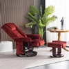 image:imageMCombo Swivel Recliner with Ottoman Chair TV Chair Sets with Vibration Massage for Small Space Living Room Bedroom 9096 9099 Textile BlueBurgundy