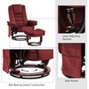 image:imageMCombo Swivel Recliner with Ottoman Chair TV Chair Sets with Vibration Massage for Small Space Living Room Bedroom 9096 9099 Textile BlueBurgundy