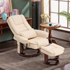 image:imageMCombo Swivel Recliner with Ottoman Chair TV Chair Sets with Vibration Massage for Small Space Living Room Bedroom 9096 9099 Textile BlueCream White