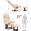 image:imageMCombo Swivel Recliner with Ottoman Chair TV Chair Sets with Vibration Massage for Small Space Living Room Bedroom 9096 9099 Textile BlueCream White
