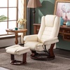 image:imageMCombo Swivel Recliner with Ottoman Chair TV Chair Sets with Vibration Massage for Small Space Living Room Bedroom 9096 9099 Textile BlueCream White